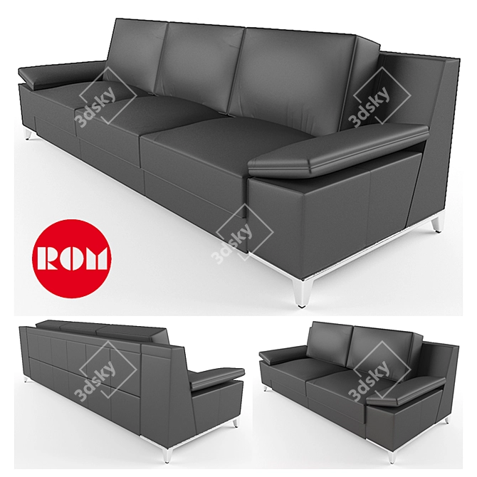 Elegant ROM Dione Sofas 3D model image 1