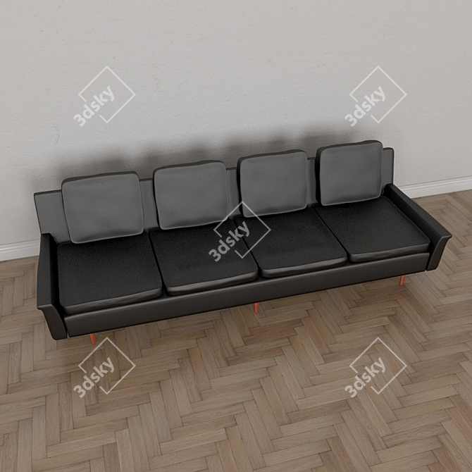 Modern Milo Baughman Coggin Thayer Sofa 3D model image 3