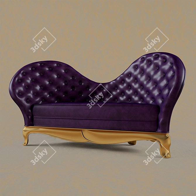 Elegant Classic Sofa 3D model image 1