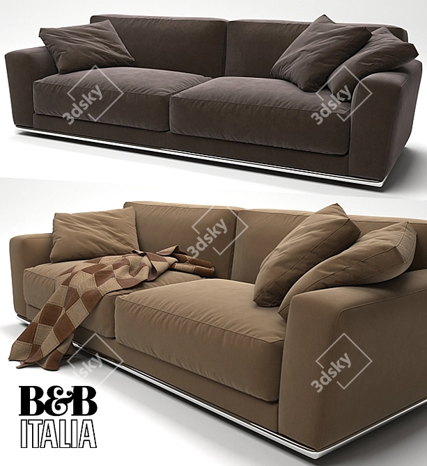 B&B Italia Luis Sofa: Sleek, Stylish, and Versatile 3D model image 1