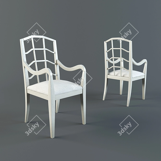Sleek Muse Dining: Modern Elegance 3D model image 2