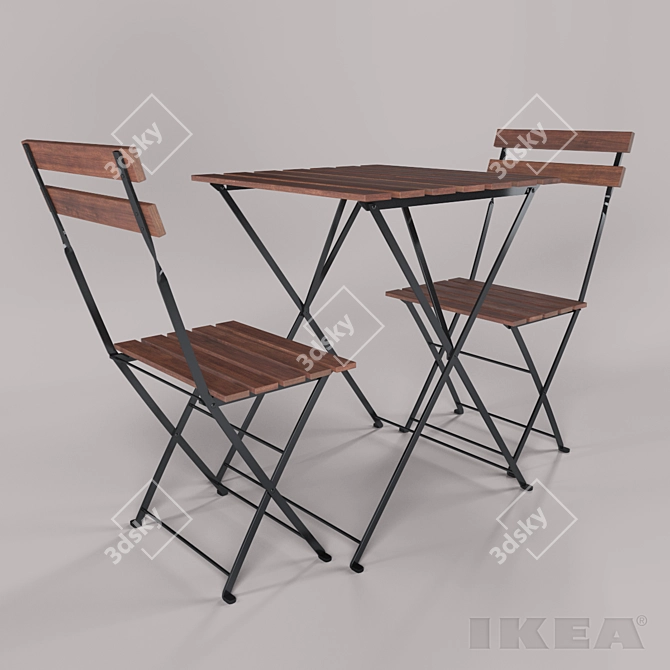 Terno Outdoor Chair & Table Set 3D model image 2