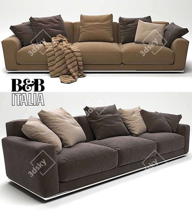 Luis Sofa by B&B Italia - Modern Elegance 3D model image 1