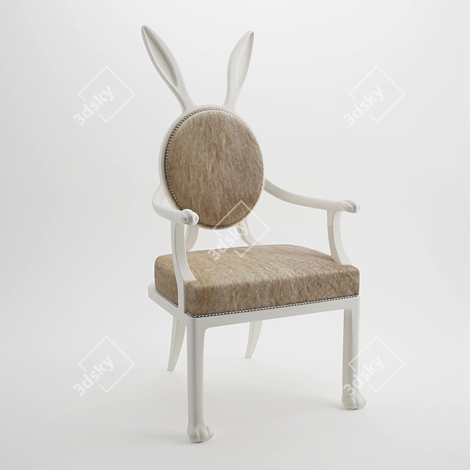  Fluffy Bunny Chair: Cozy and Cute Seating Solution 3D model image 1