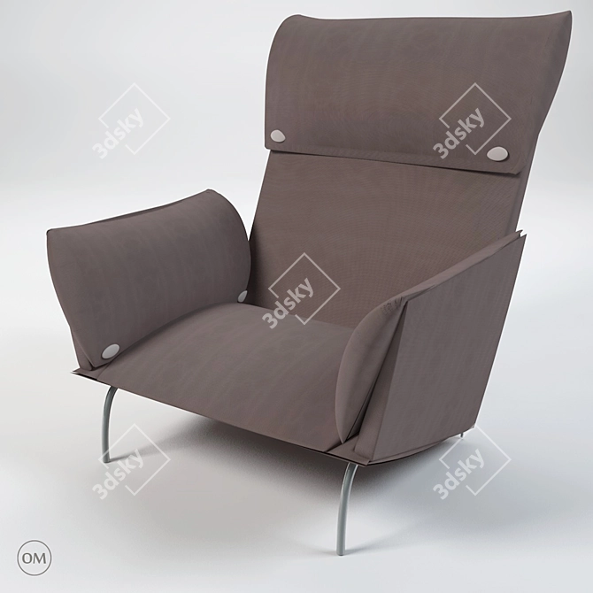 Goia Armchair: Sleek Design for Modern Interiors 3D model image 1