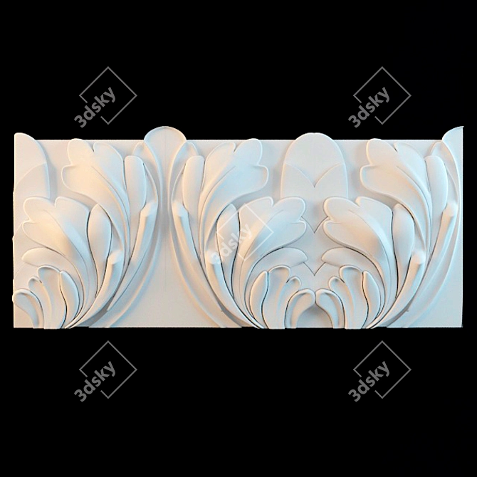 Elegant Molded Accent 3D model image 1