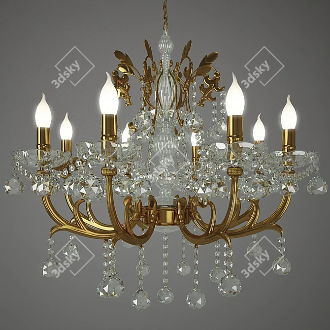 Elegant Crystal Chandelier - SUSANNA 3D model image 1