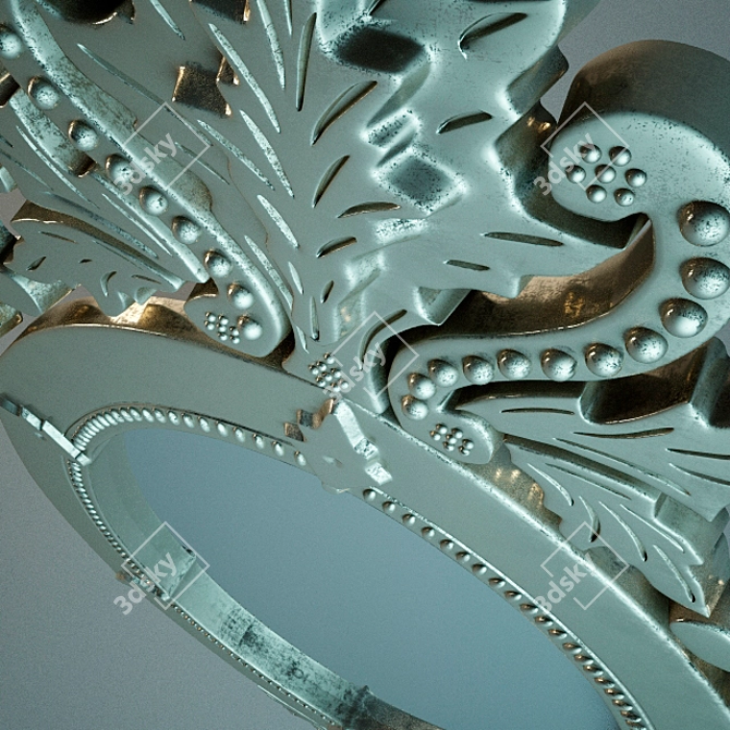 Elegant Oval Mirror 3D model image 2
