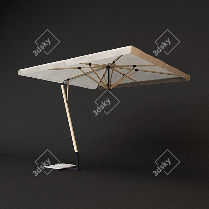 Relax in Style with Offset Patio Umbrella 3D model image 1