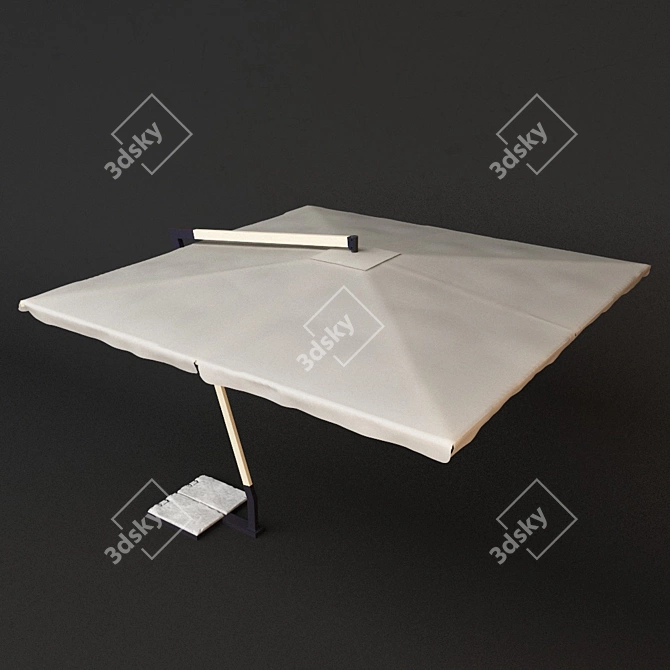 Relax in Style with Offset Patio Umbrella 3D model image 2