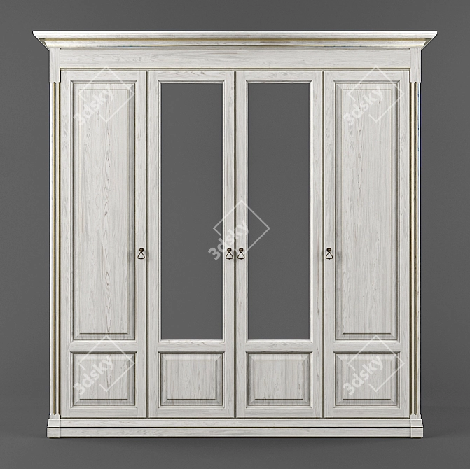 Classic Rosemary Wardrobe 3D model image 1