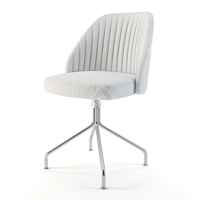 Elegant Conti White Dining Chair 3D model image 1