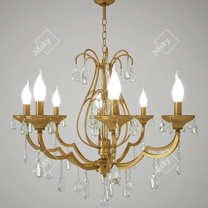 German Classic Chandelier: Wunderlicht Gans 3D model image 1