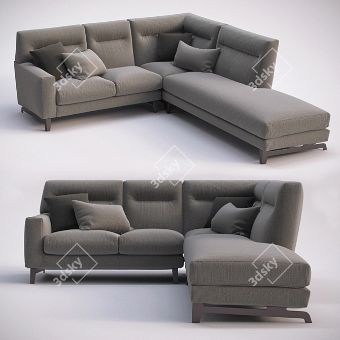 CTS Salotti Haven: Comfortable and Stylish Sofa 3D model image 1