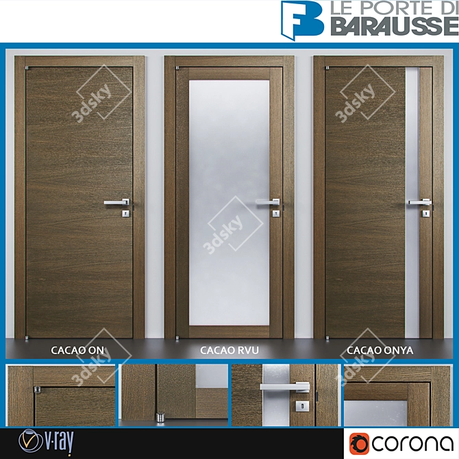 Modern and Stylish Barausse Doors 3D model image 1