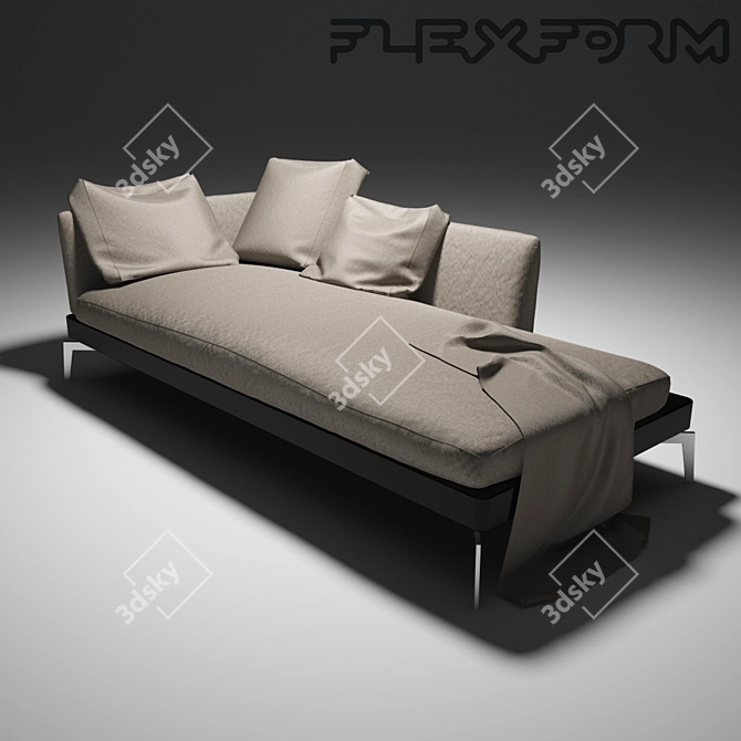 Flexible Comfort: The Feel Good Chaiselongue 3D model image 1