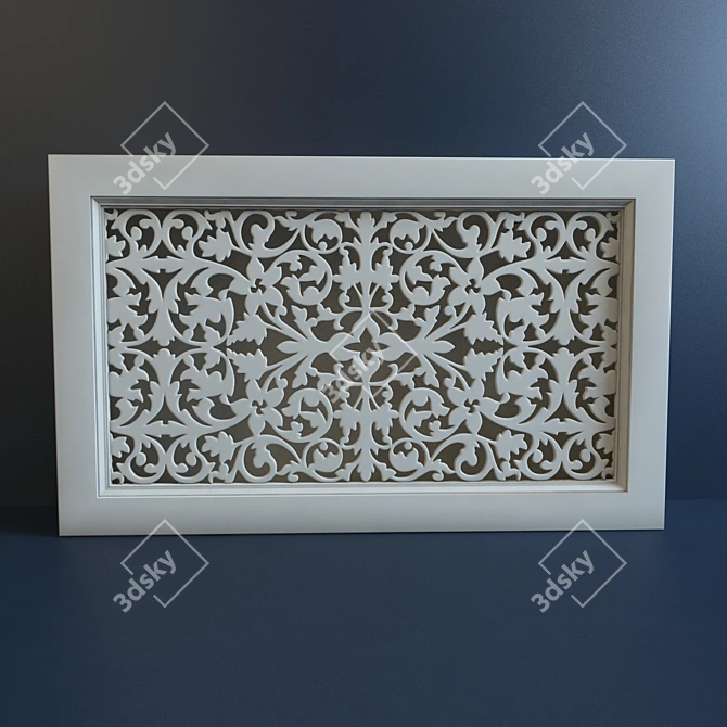 Stylish Grille for Radiator 3D model image 1