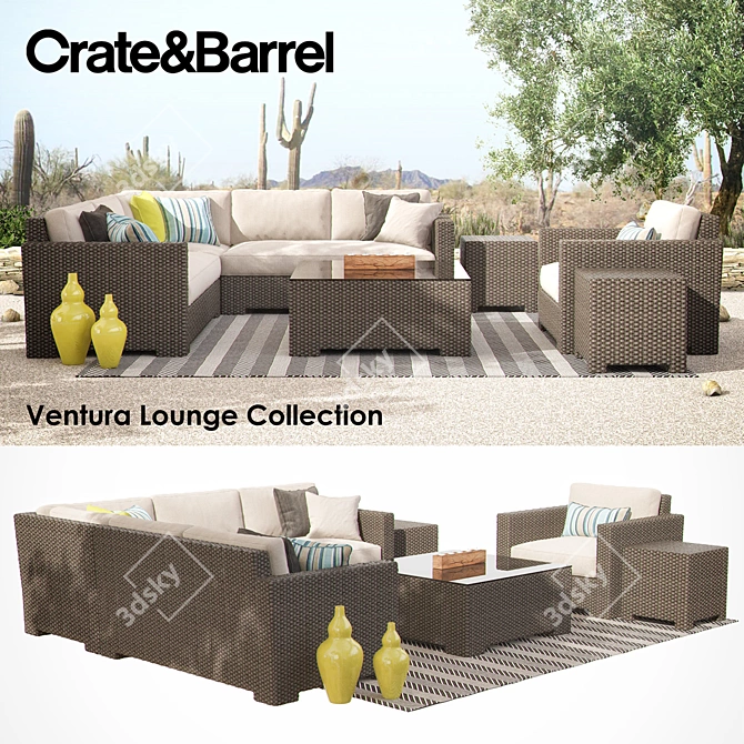 Elevate Your Lounge: Ventura Collection 3D model image 1