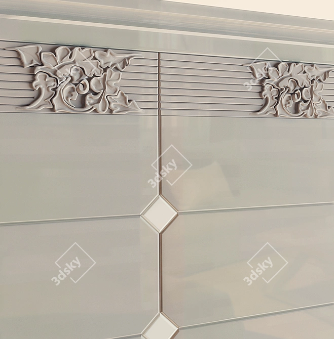 Grazia Classic Hellas Decor: Stunning Tile + Border! 3D model image 1