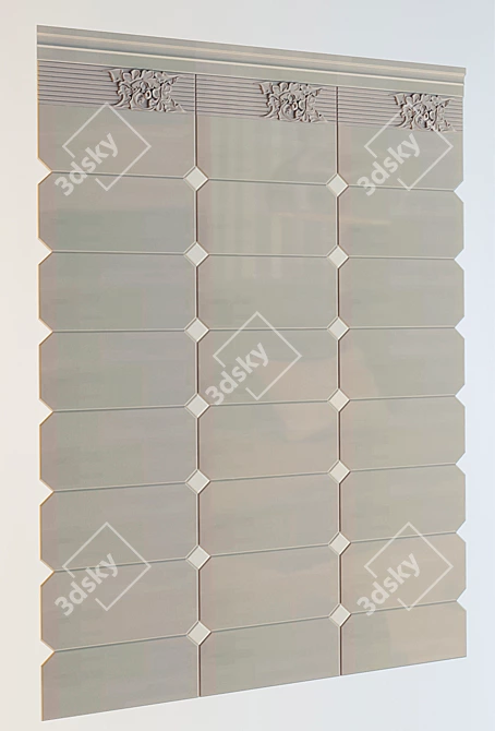 Grazia Classic Hellas Decor: Stunning Tile + Border! 3D model image 2