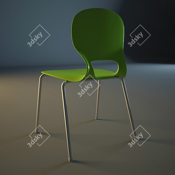 Modern Plastic Chair 3D model image 3