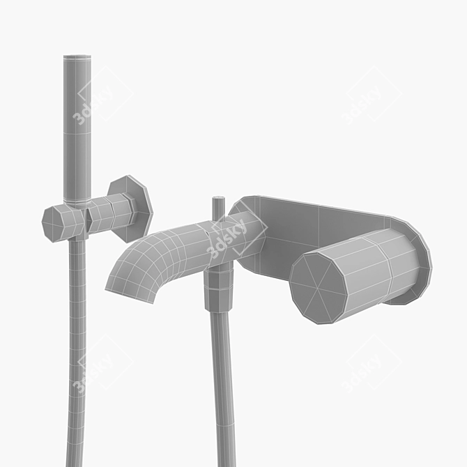 Zazzeri Pop Bath Mixer: Elegant Design, Red Dot Winner 3D model image 3