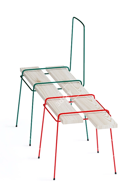 Versatile Bench with Rods 3D model image 2
