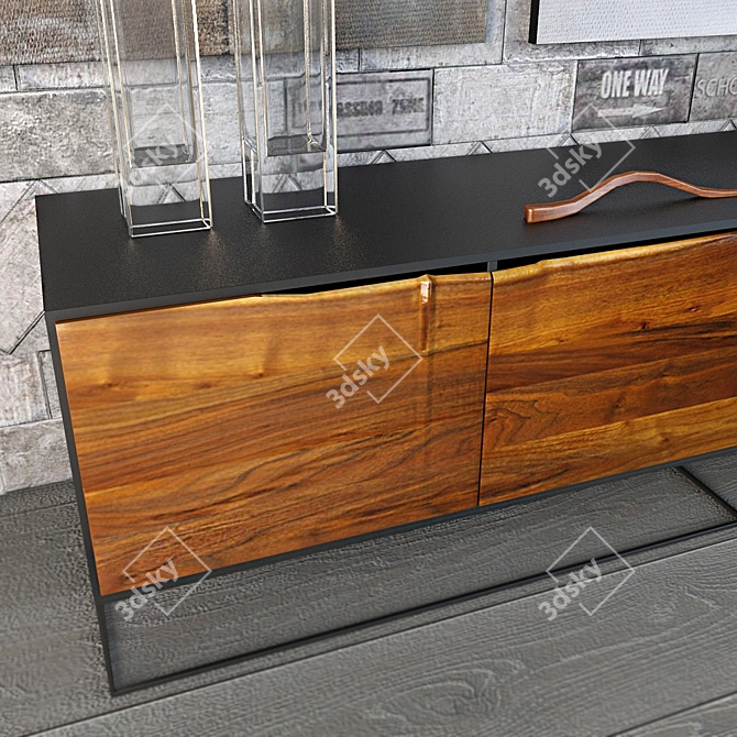 Elegant Rustic Modern Decor Set 3D model image 3