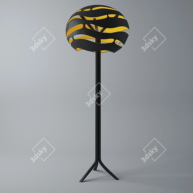 EcoLume Organic Floor Lamp 3D model image 2