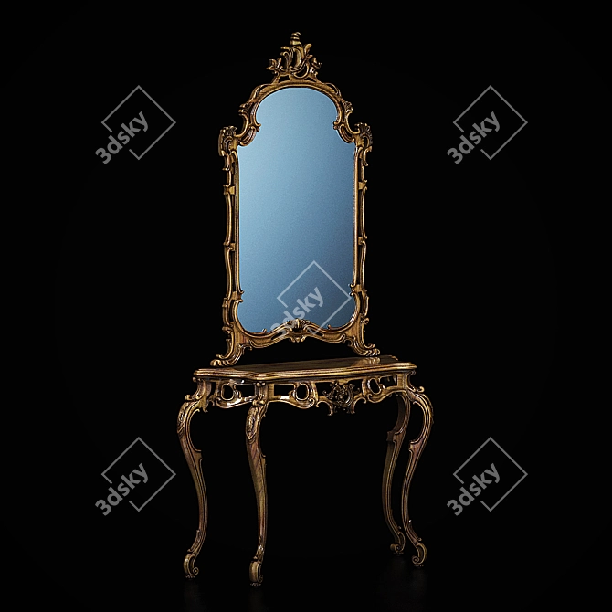Modern Console Table - V-Ray Rendered, 3ds Max & OBJ Formats 3D model image 2
