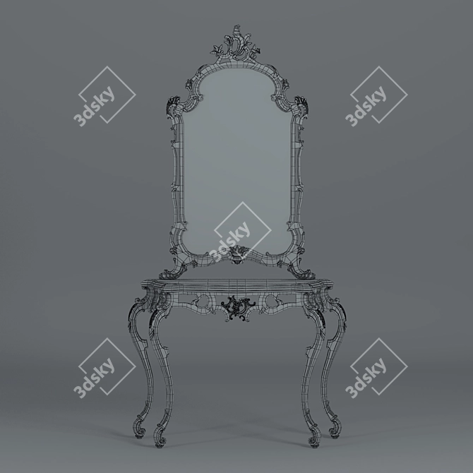 Modern Console Table - V-Ray Rendered, 3ds Max & OBJ Formats 3D model image 4
