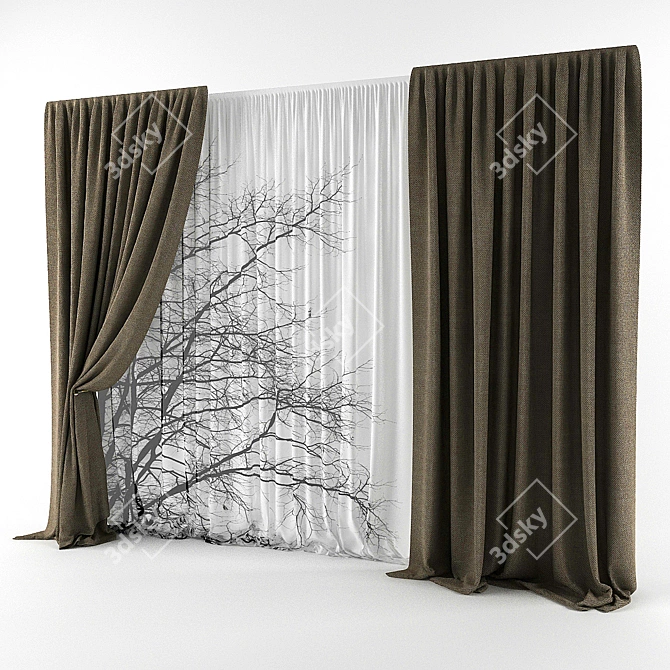 Title: Modern Style Blinds 3D model image 1