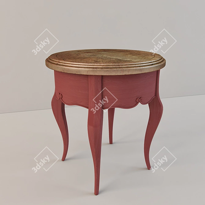 Elegant Bedside Table | D60x60 3D model image 1