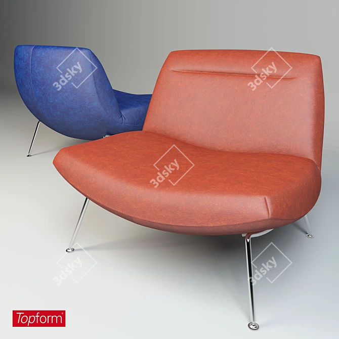 Elegant Grippa Lounge Chair 3D model image 1