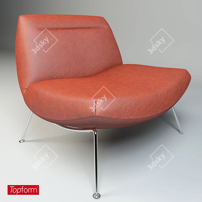 Elegant Grippa Lounge Chair 3D model image 3