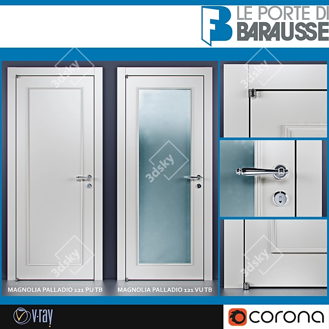 Elegant Barausse Doors for Stylish Interiors 3D model image 1