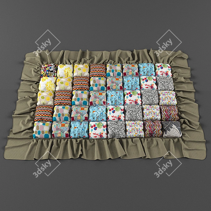 Ikea Kids Fabric Mat 3D model image 1