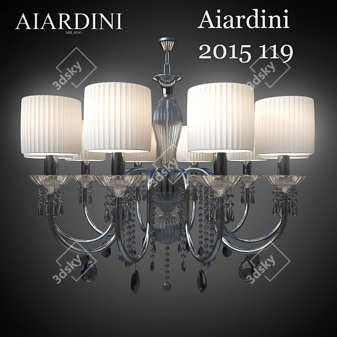 Aiardini Chandelier 2015: Elegant Crystal 12-Light 3D model image 1