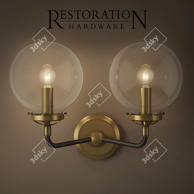 Restoration Hardware Bistro Globe Pendant 3D model image 1