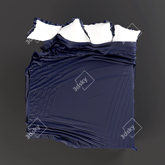 Cozy Bed Textures & FBX Archive 3D model image 1