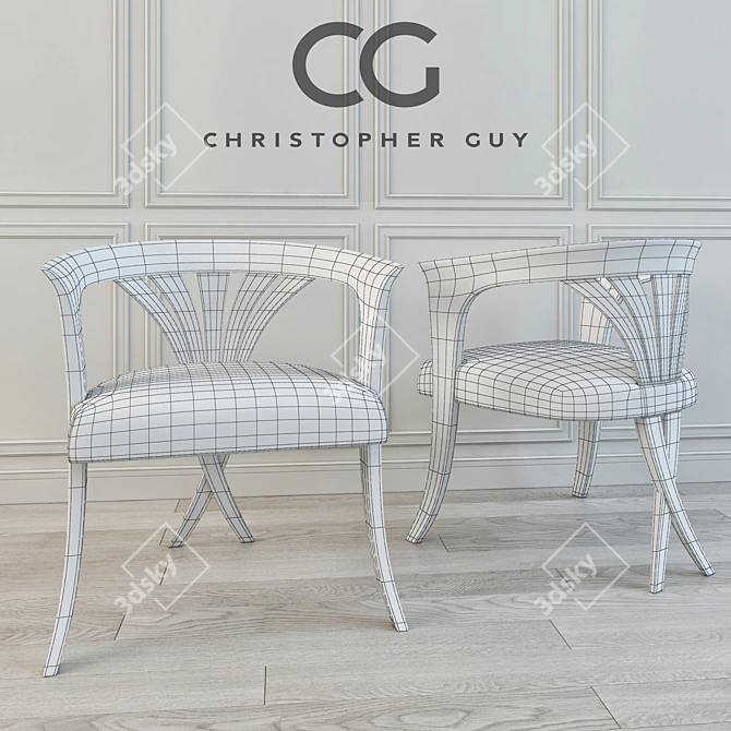 Elegant Lexa Chair by Christopher Guy 3D model image 2