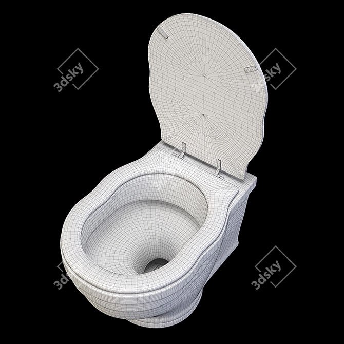 Ceramica Althea Royal Toilet & Bidet Combo 3D model image 7