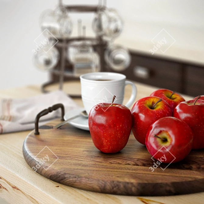 Crisp & Juicy Apples 3D model image 2