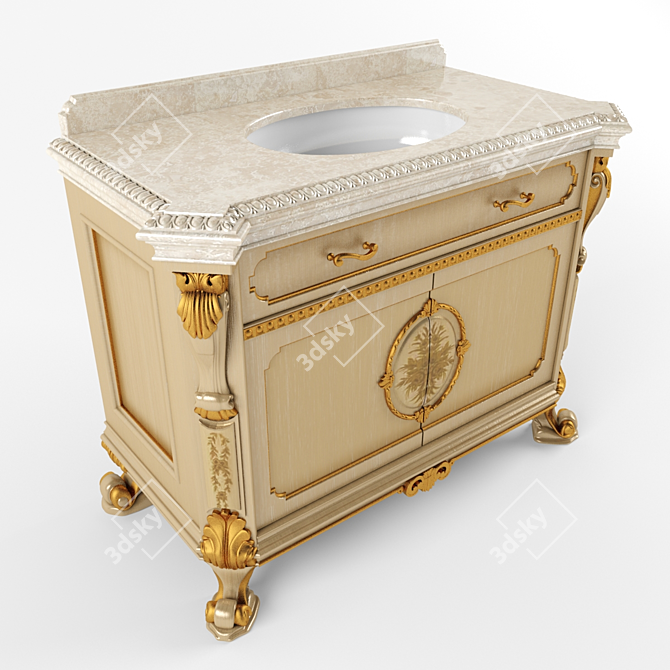 Elegant Marzorati Basin 3D model image 1