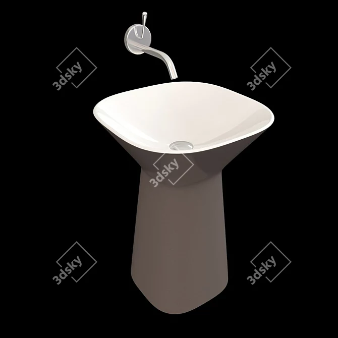 Hidra Ceramica MR 15 Sink 3D model image 1