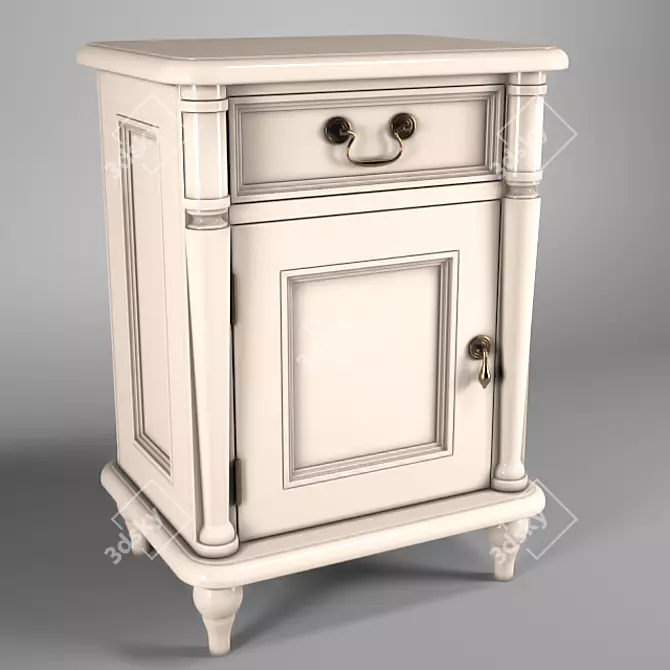 Title: Clifton Ivory Bedside 3D model image 1