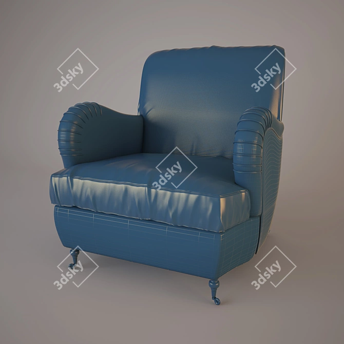 Luxury Comfort Armchair 3D model image 3