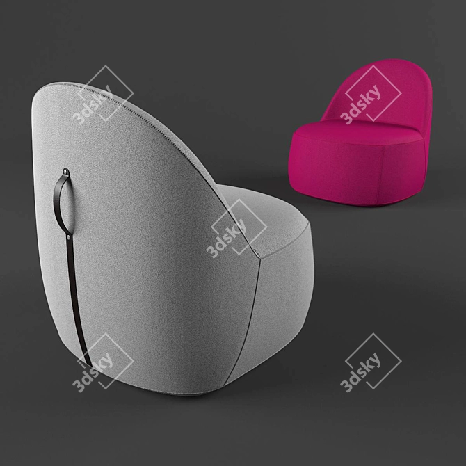 Bernhardt Design Modern Mitt.rar Chair 3D model image 2