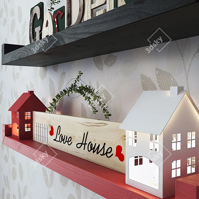 Elegant Decorative Shelves 3D model image 2