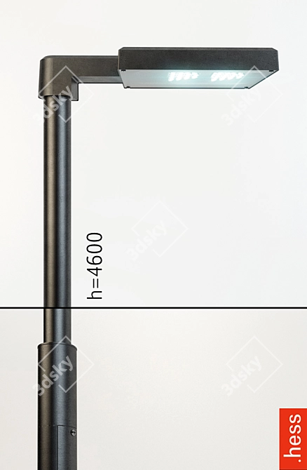 York Outdoor Lamp (Pole) 3D model image 2
